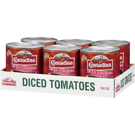 Contadina Diced Tomatoes In Juice Contadina 102 oz. Cans, PK6 2001585